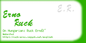 erno ruck business card